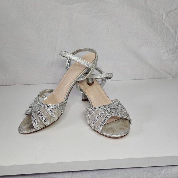 Walmart Shoes - Womens Dress Shoe, Shiny Crystal Silver